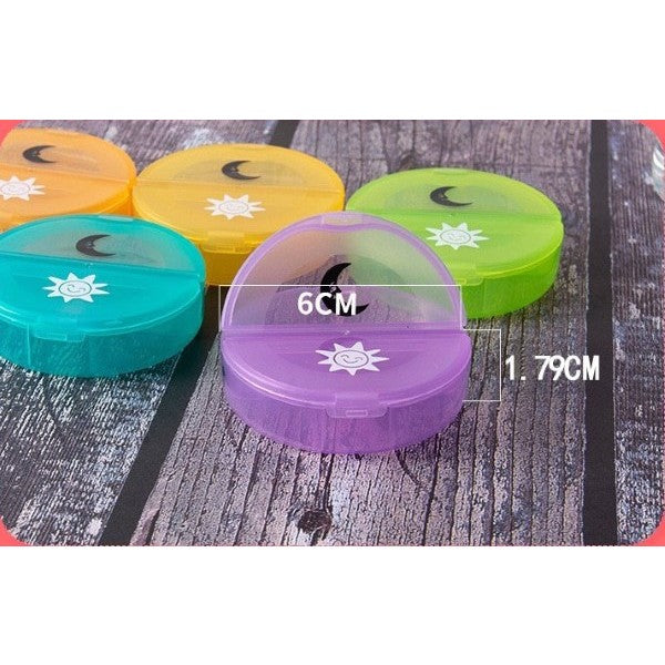 Cutie Depozitare Medicamente,  7 Zile, 14 Compartimente, Cutie Suport, Recipiente Detasabile, Portabila, Recipiente Colorate, 17.5x11x9.5 cm - vivimall.ro