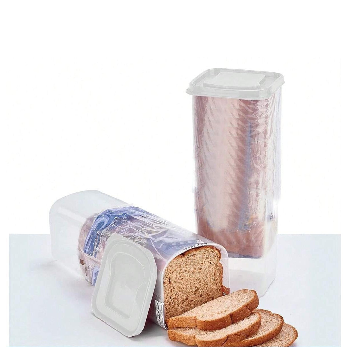Cutie Depozitare Paine, Din Plastic, 34 X 13 Cm, Pastreaza Prospetimea, Capac - vivimall.ro