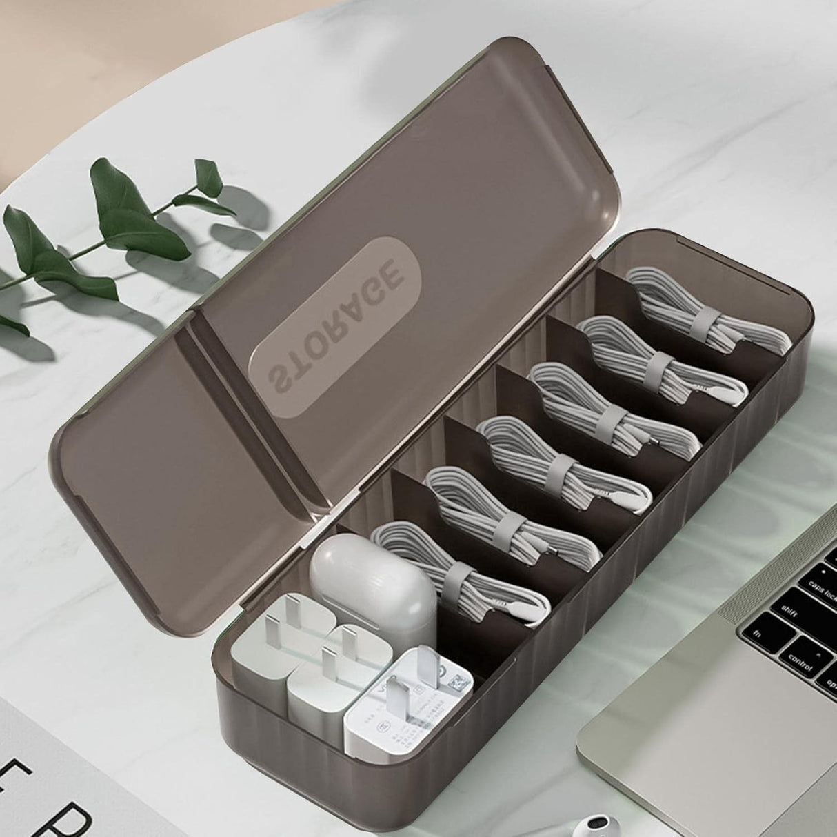 Cutie Organizatoare Pentru Cabluri, Din Plastic,