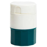 Cutie Pastile Multifunctionala, 4 In 1, Pahar Apa, Taiere, Sfaramare, Depozitare, Compact, Abs Cu Lama Din Inox, Alb/,