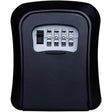 Cutie pentru Chei cu Parola, Flippy, din Aliaj de Aluminiu si Plastic, Cod din 4 Cifre, Impermeabila, Negru - vivimall.ro