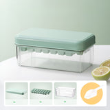 Set Cutie Pentru Gheata, Uz Casnic, 1 Tavita Pentru Cuburi, Capac Etans, Lopata, 23.5X13.3X10 Cm, Verde - vivimall.ro