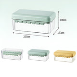 Set Cutie Pentru Gheata, Uz Casnic, 1 Tavita Pentru Cuburi, Capac Etans, Lopata, 23.5X13.3X10 Cm, Verde - vivimall.ro