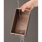 Tava pentru Paine, Vivimall, din Otel Carbon, 450 g, cu Capac, Antiaderenta, 21 x 11 x 11.5 cm, Roz Auriu - vivimall.ro