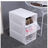 Three In A Pack Japanese Shoe Box Simple Plastic Drawer Storage Shoe Box - White Large - Product Size - 33*23*13Cm - vivimall.ro