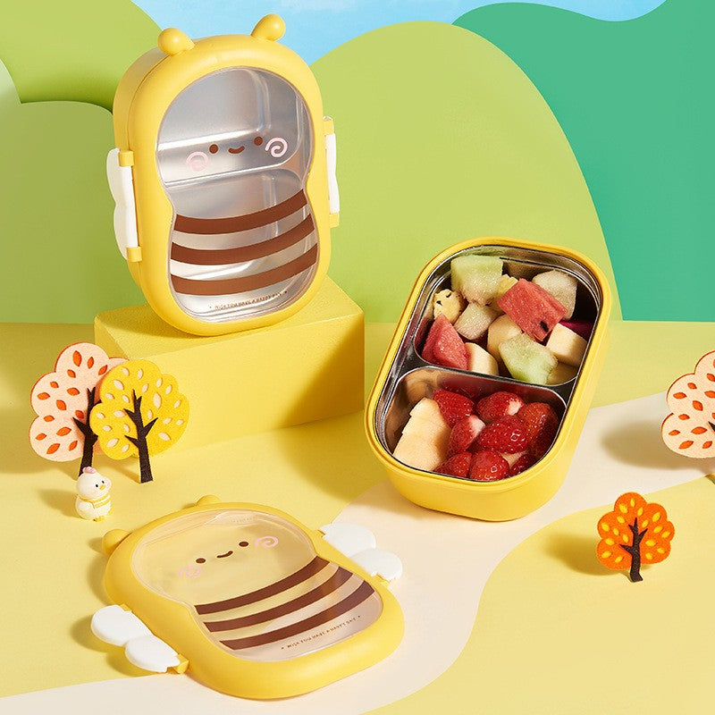 Cutie Pentru Pranz, Din Pp Si Otel Inoxidabil, 2 Compartimente, 301-500 Ml - vivimall.ro
