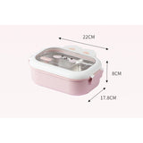 Cutie Pentru Pranz Sau Gustari, Cu Doua Compartimente, Model Iepuras, Pentru Copii Si Adulti, Etansare, Pp, Perfect Pentru Scoala Si Birou, 1000 Ml, 22X17.8X8 Cm - vivimall.ro