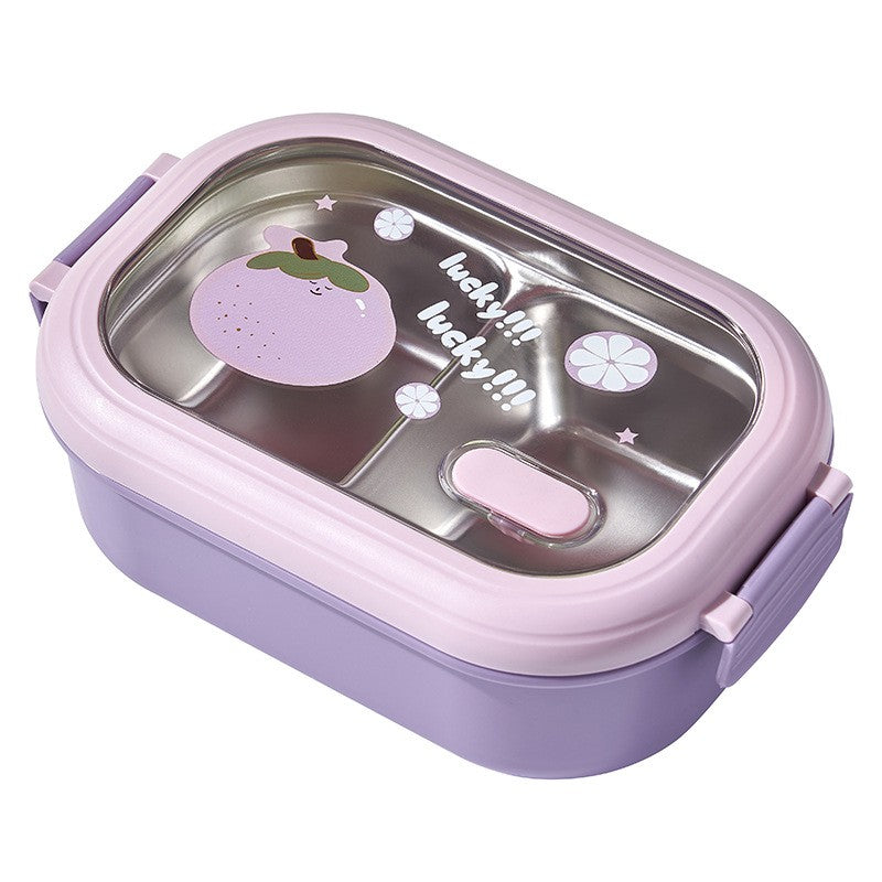 Cutie Pentru Pranz Sau Gustari, Cu Doua Compartimente, Pentru Copii Si Adulti, Etansare, Pp, Perfect Pentru Scoala Si Birou, 1000 Ml, 22.5X14.5X8 Cm - vivimall.ro