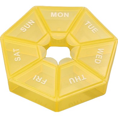 Cutie Separator Medicamente Cu Zilele Saptamanii, Plastic, 7 Compartimente - vivimall.ro