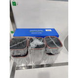 Cutii de Depozitare Alimente, Vivimall, Set din 5 Cuti de tip Container, Recipiente pentru Cereale in Bucatarie,- Transparente cu Capac Negru - vivimall.ro
