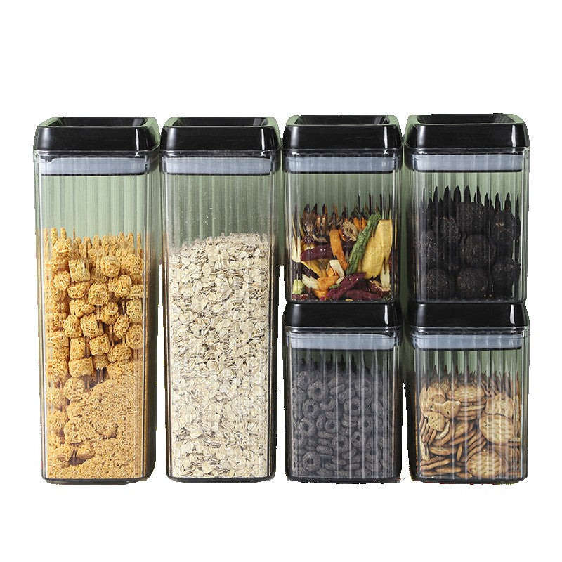 Set 6 Recipiente Din Plastic, Pentru Alimente/Obiecte, Inchidere Ermetica, Textura Ondulata, 4 X 1.5L, 2 X 3.3L, Transparent - vivimall.ro