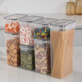 Cutii De Depozitare Alimente, Set Din 7 Cutii Pentru Condimente, Cereale, Cutii Pentru Bucatarie, Din Plastic Pp, Cutii Alimentare, Diferite Dimensiuni, Transparente - vivimall.ro