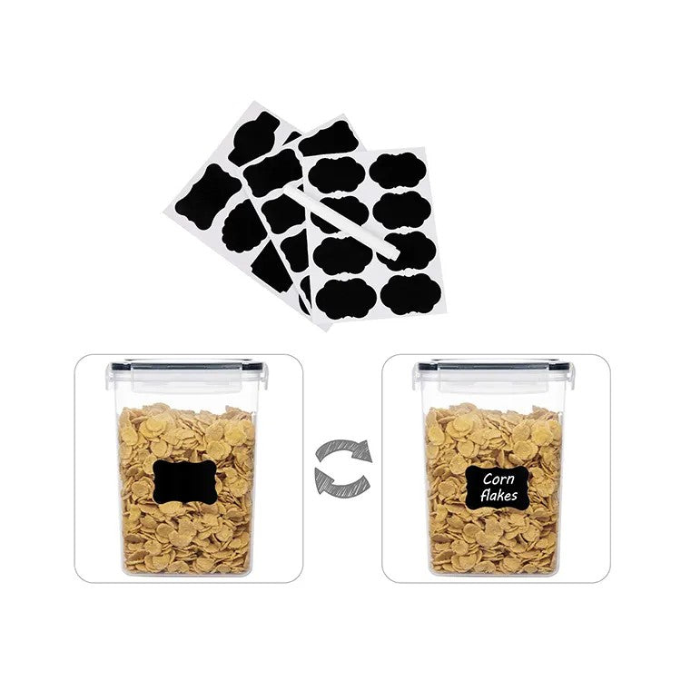 Cutii De Depozitare Alimente, Set Din 8 Cutii Pentru Condimente, Cereale, Cutii Pentru Bucatarie, Din Plastic Pp, Cutii Alimentare, Diferite Dimensiuni, Transparente - vivimall.ro