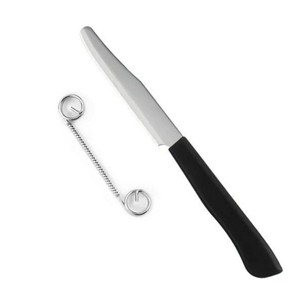 Cutit 2in1, Vivimall, Feliere/Curatare, Grosime Feliere Reglabila, 22 cm, din Otel Inoxidabil, Negru - vivimall.ro