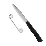 Cutit 2in1, Vivimall, Feliere/Curatare, Grosime Feliere Reglabila, 22 cm, din Otel Inoxidabil, Negru - vivimall.ro