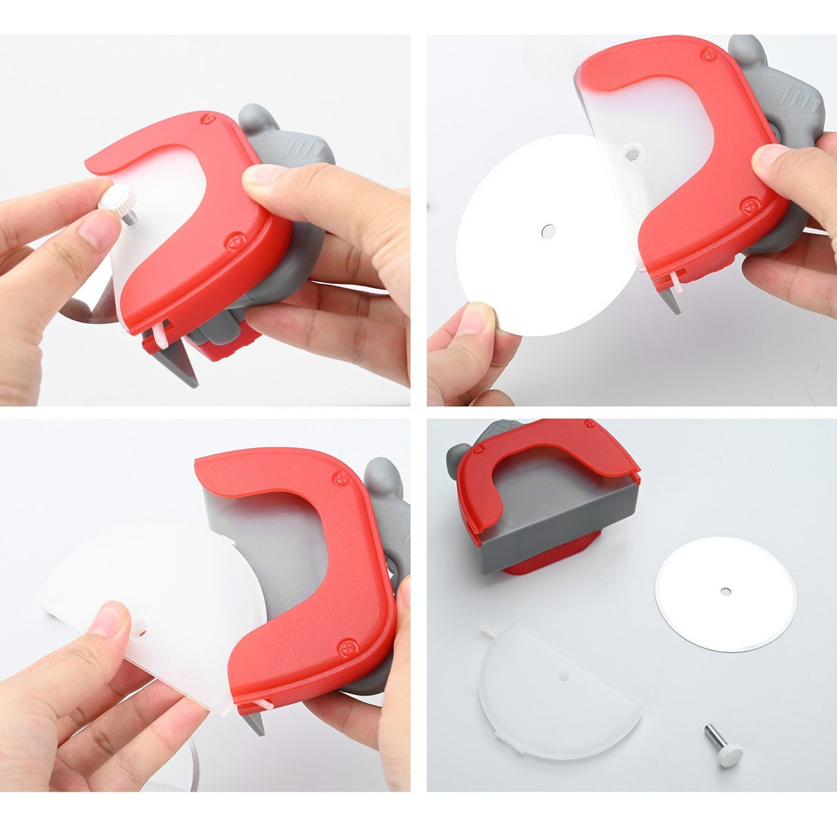 Cutit Circular Pentru Pizza 11.5 X 12.5 Cm, Otel Inoxidabil Si Plastic, Capc Protectie Lama - vivimall.ro