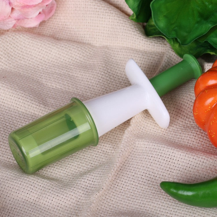Cutit Feliator Pentru Legume Si Fructe Mici, Feliator Pentru Rosii Cherry, Feliator Pentru Masline, Ustensila De Feliat Fructe Si Legume, 18 X 6,5 Cm, Verde - vivimall.ro
