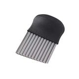 Cutit pentru Cartofi Ondulati, Flippy, pentru Legume, Forma Ondulata, Usor de Utilizat, Taiere, Negru