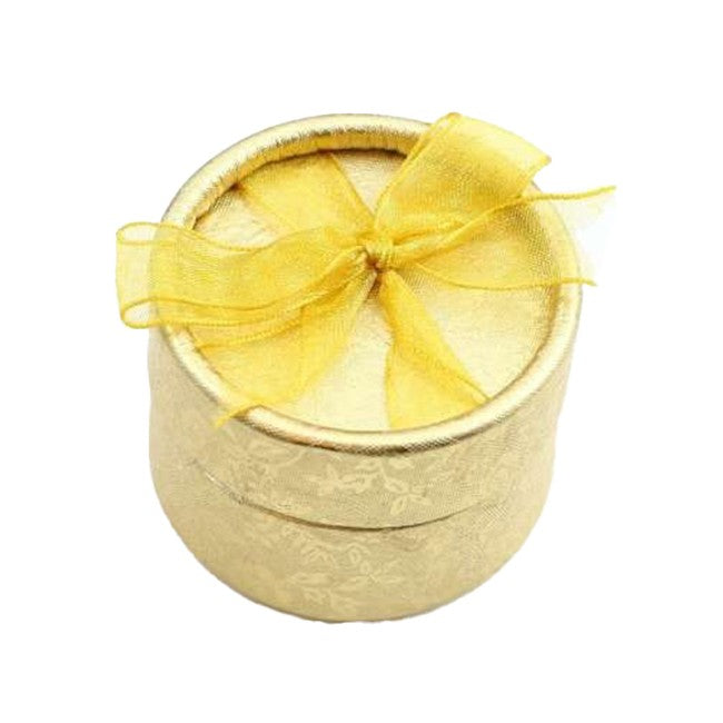 Cutiuta pentru Cadou, Flippy, Cutiuta Eleganta pentru Cercei, Cutiuta pentru Inel, Rotunda Aurie cu Diametru 5cm - vivimall.ro