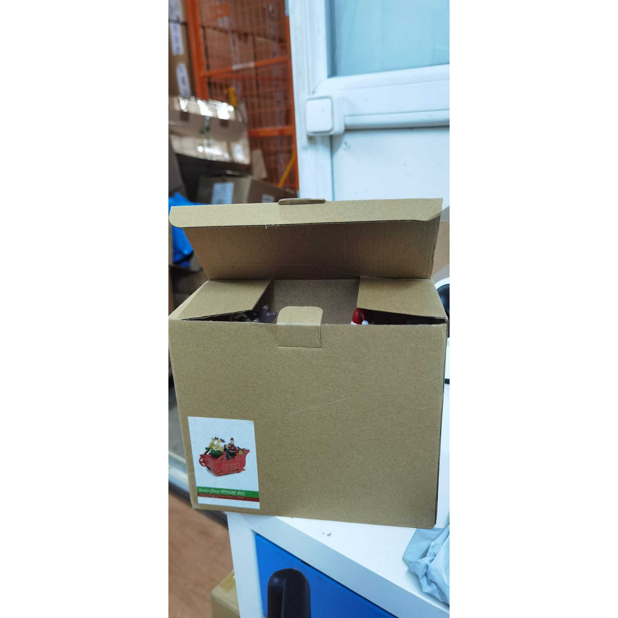 Cutiuta Muzicala Decorata, Sania Lui Mos Craciun, Din Lemn, Interior, Resigilat - vivimall.ro
