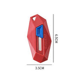 Cutter Pentru Cutii, Vârf Rotunjit Și Zimțat, Tip Breloc, 6,5 x 3,5 cm