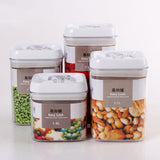 Cuutii De Depozitare Alimente, Set Din 4 Cutii Pentru Condimente In Bucatarie, Cutii De Tip Container, Diferite Dimensiuni, Cu Capac Ermetic, Din Plastic Pp, Transparent - vivimall.ro