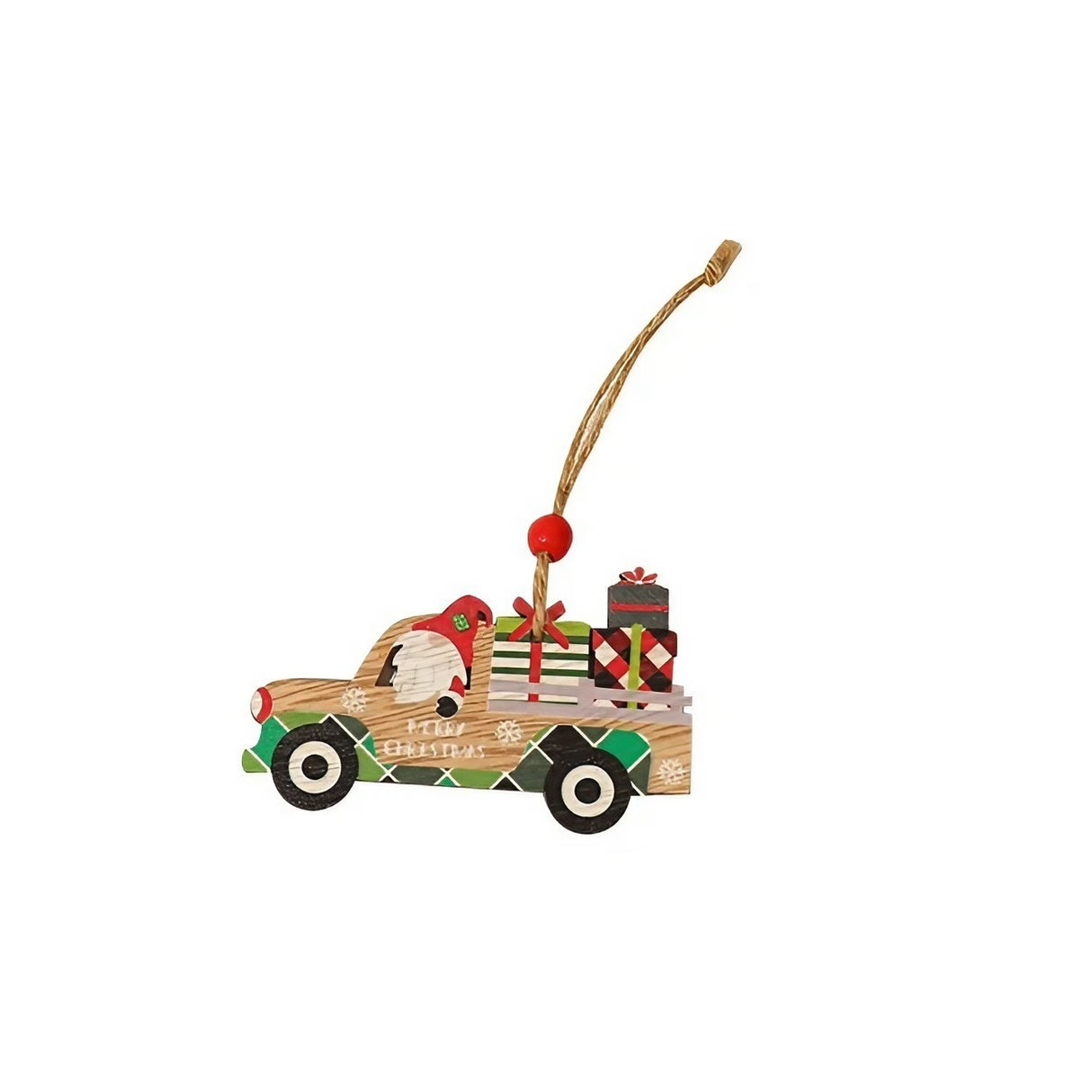 Decoratiune De Craciun Din Lemn, Cu Snur Pentru Agatare In Brad, Scris Merry Christmas