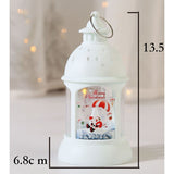 Decoratiune de Craciun, Flippy, Model Sfesnic de Birou, Om de Zapada, din Plastic, cu Inel de Agatat, 6.8 x 13.5 x 2 cm, Alb