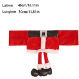 Decoratiune pentru scaun cu tematica de Craciun Vivimall, elastica, material textil/poliester, 46 x 30 cm, rosu
