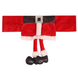 Decoratiune pentru scaun cu tematica de Craciun Vivimall, elastica, material textil/poliester, 46 x 30 cm, rosu