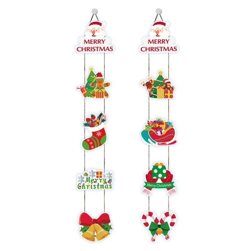 Set 2 Decoratiuni De Craciun, De Agatat, Pentru Usa, Sfoara Inclusa, 21 Cm/28 Cm, Din Hartie 350G - vivimall.ro