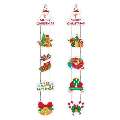 Set 2 Decoratiuni De Craciun, De Agatat, Pentru Usa, Sfoara Inclusa, 21 Cm/28 Cm, Din Hartie 350G - vivimall.ro