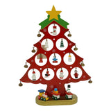 Decoratiune Craciun, Brad, 10 Cavitati Cu Ornamente, Lemn