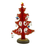 Decoratiune Craciun, Brad, 8 Cavitati Cu Ornamente, Lemn