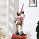 Figurina de Craciun, Flippy, Ren 3D, din Panza si Polistiren, 70 cm Inaltime, Multicolor