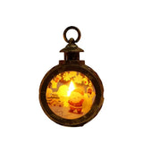 Decoratiune Craciun Tip Felinare Cu Baterii,Lumanare Cu Geam Si Inscriptie Mos Craciun,Lumina Alb Cald,Baterii Incluse,Bronz