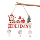 Decoratiune De Craciun Din Lemn, Cu Snur Pentru Agatare In Brad, Scris Let It Snow - vivimall.ro
