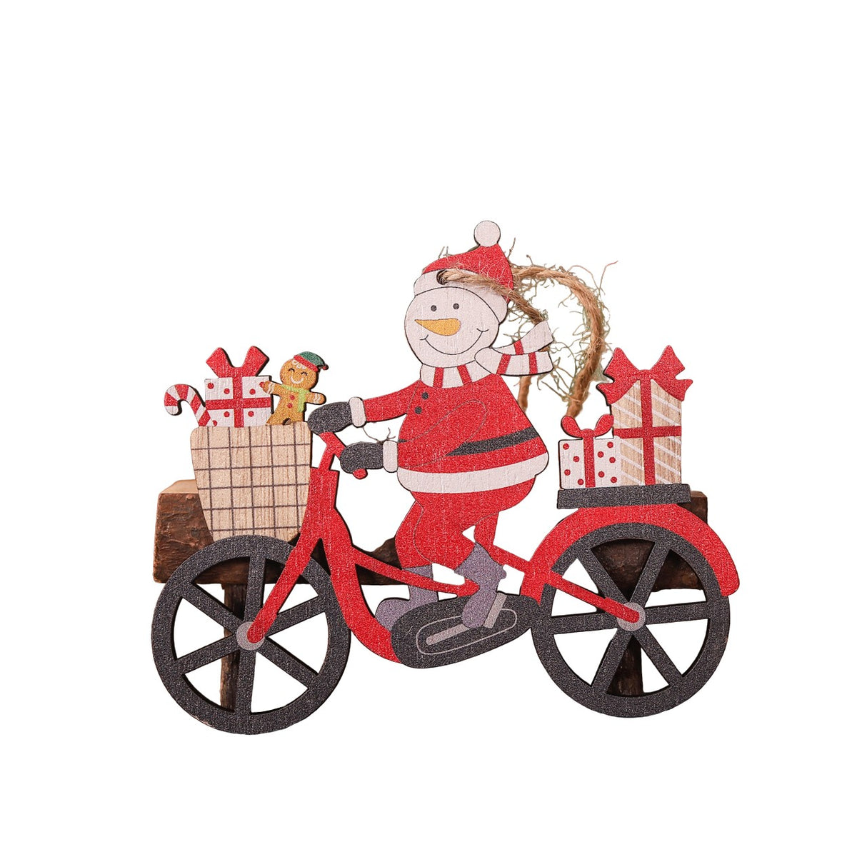 Decoratiune De Craciun Din Lemn, Cu Snur Pentru Agatare In Brad - vivimall.ro