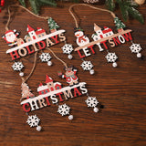 Decoratiune De Craciun Din Lemn, Cu Snur Pentru Agatare In Brad, Scris Let It Snow - vivimall.ro
