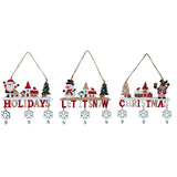 Decoratiune De Craciun Din Lemn, Cu Snur Pentru Agatare In Brad, Scris Let It Snow - vivimall.ro