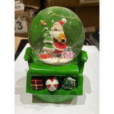 Decoratiune de Craciun din sticla, model 5, Glob muzical de zapada cu lumini, Flippy