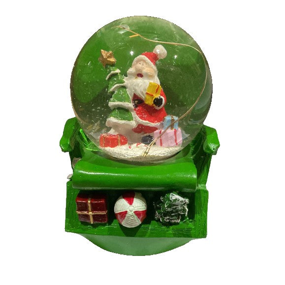 Decoratiune De Craciun Din Sticla, Glob Muzical De Zapada Cu Lumini