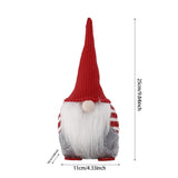 Ornament De Craciun Spiridus, Caciula Rosie Impletita, Material Textil, 25 Cm
