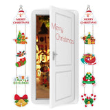Set 2 Decoratiuni De Craciun, De Agatat, Pentru Usa, Sfoara Inclusa, 21 Cm/28 Cm, Din Hartie 350G - vivimall.ro