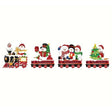 Decoratiune De Craciun, Pentru Gradina, Tip Trenulet, 4 Figurine + Bete De Infipt In Pamant, Din Plastic, Impermeabil - vivimall.ro