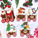 Decoratiune De Craciun, Pentru Gradina, Tip Trenulet, 5 Figurine + Bete De Infipt In Pamant, Din Plastic, Impermeabil - vivimall.ro
