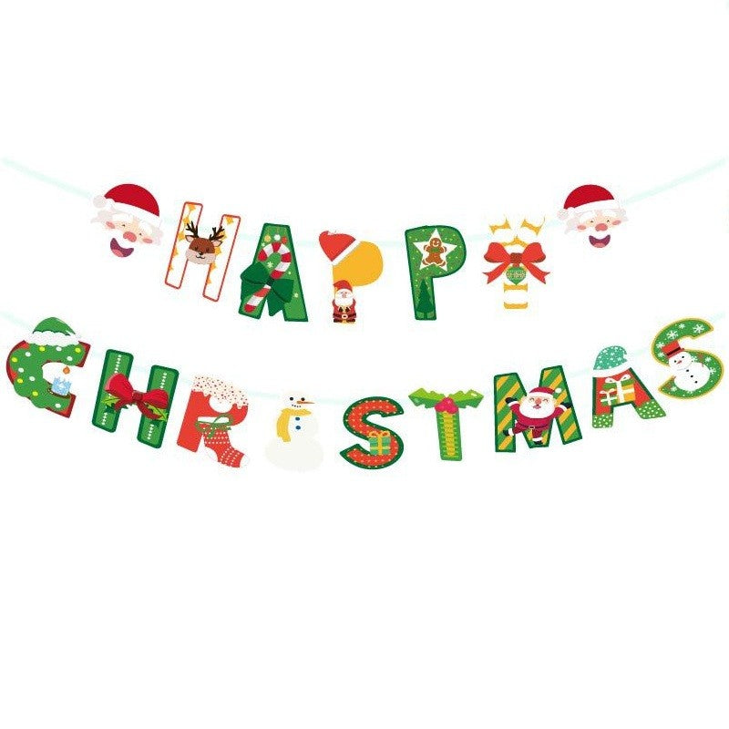 Decoratiune De Craciun, Tip Banner, 16 Piese, Pentru Usa Sau Perete, Sfoara Inclusa - vivimall.ro