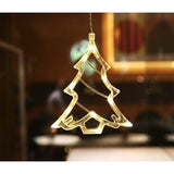 Decoratiune de Craciun Luminoasa in forma de Brad, 21x13 cm, cu Ventuza, Alb Cald, Flippy