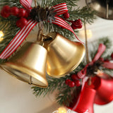 Decoratiune de Craciun pentru Brad, Flippy, Model 2 Clopotei de Craciun cu Crenguta de Brad, Decoratiune pentru Interior de Craciun, Auriu - vivimall.ro