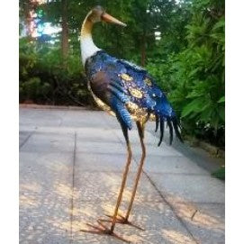 Decoratiune de Gradina cu Lampa solara, Flippy, Model Pasare, Iluminare Led si Incarcare Solara, 57 x 32 x 17 cm, pentru Exterior, Multicolor - vivimall.ro